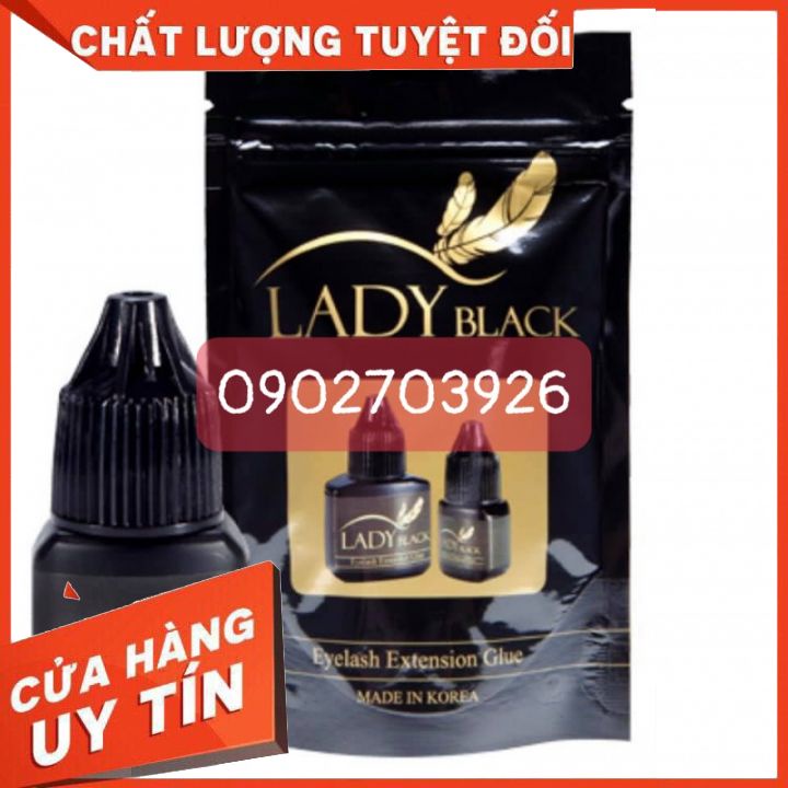 Keo Nối Mi Lady Black 5ml Chính Hãng Nhập Khẩu(hàng chuẩn loại 1)keo nối mi nhanh khô chẵ bền _giúp bạn có hàng mi quyế