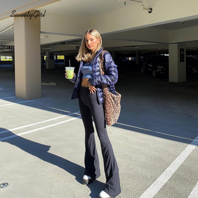 Quần Dài Ống Loe Màu Trơn Thời Trang Cho Nữ