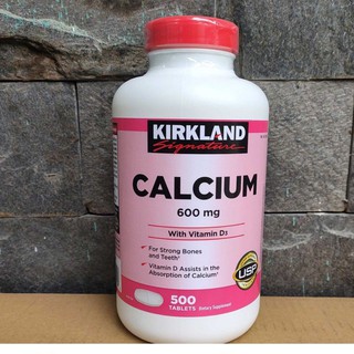 [Mẫu Mới ] Viên Uống Calcium 600mg + D3 Của Kirkland 500 viên - Canxi Kirkland