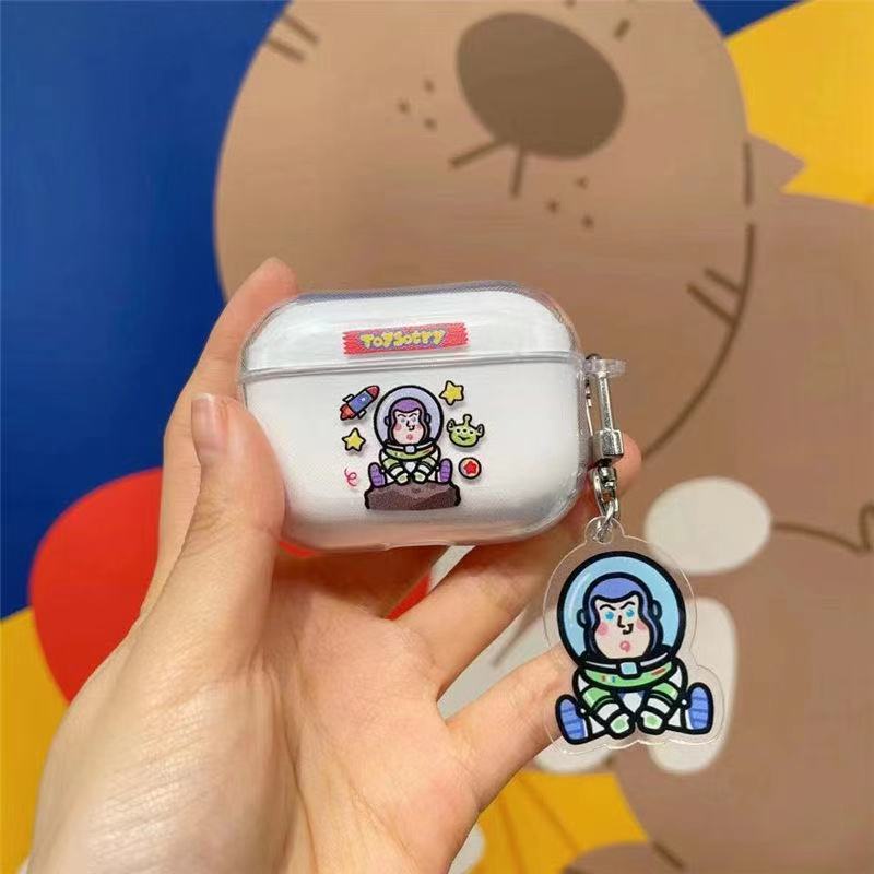 DISNEY Vỏ Bảo Vệ Hộp Sạc Tai Nghe Airpods 1 2 3 pro Bằng Silicon Mềm Trong Suốt Họa Tiết Hoạt Hình toy story