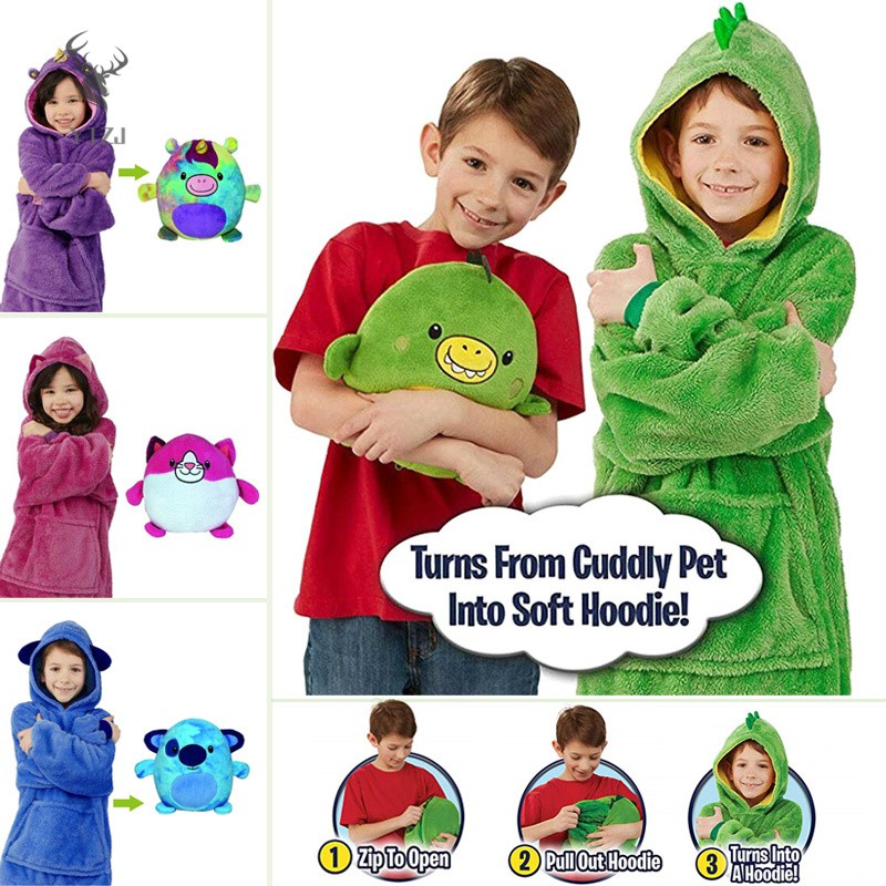 Áo Hoodie giữ ấm tay dài mềm mại thời trang mùa đông cho trẻ em