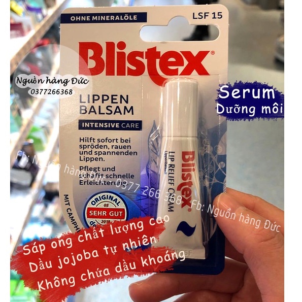 Son dưỡng môi Blistex Đức dạng tuyp serum - Nguồn hàng Dức