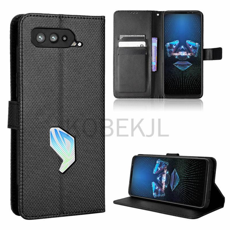 Bao Da Điện Thoại PU Nắp Lật Đính Đá Có Giá Đỡ Cho Asus ROG Phone 5 Asus ROG Phone2 Phone3 Phone5 I0