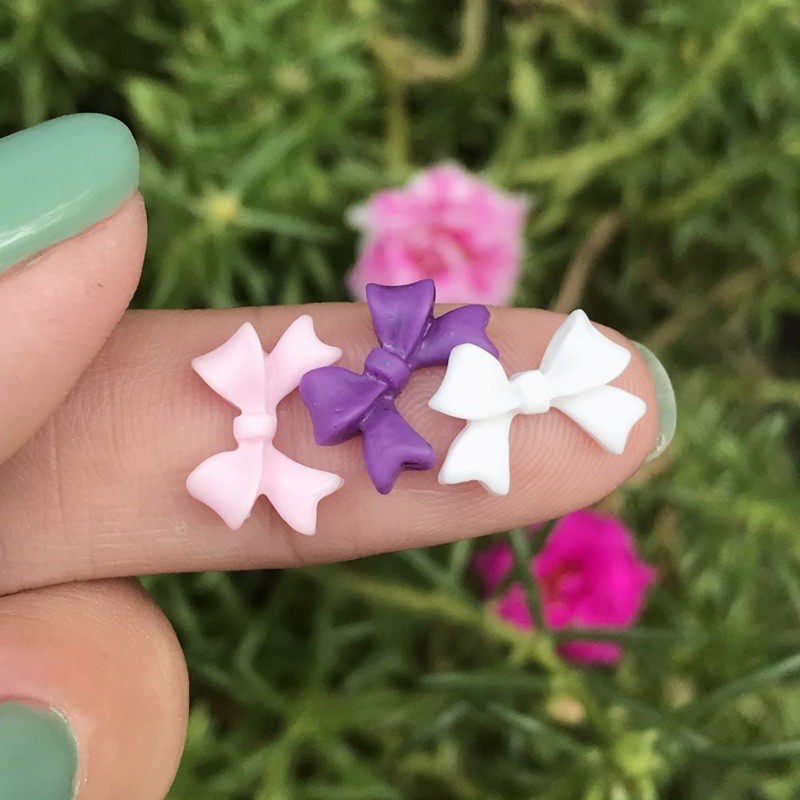Charm nơ đính móng-phụ kiện nail