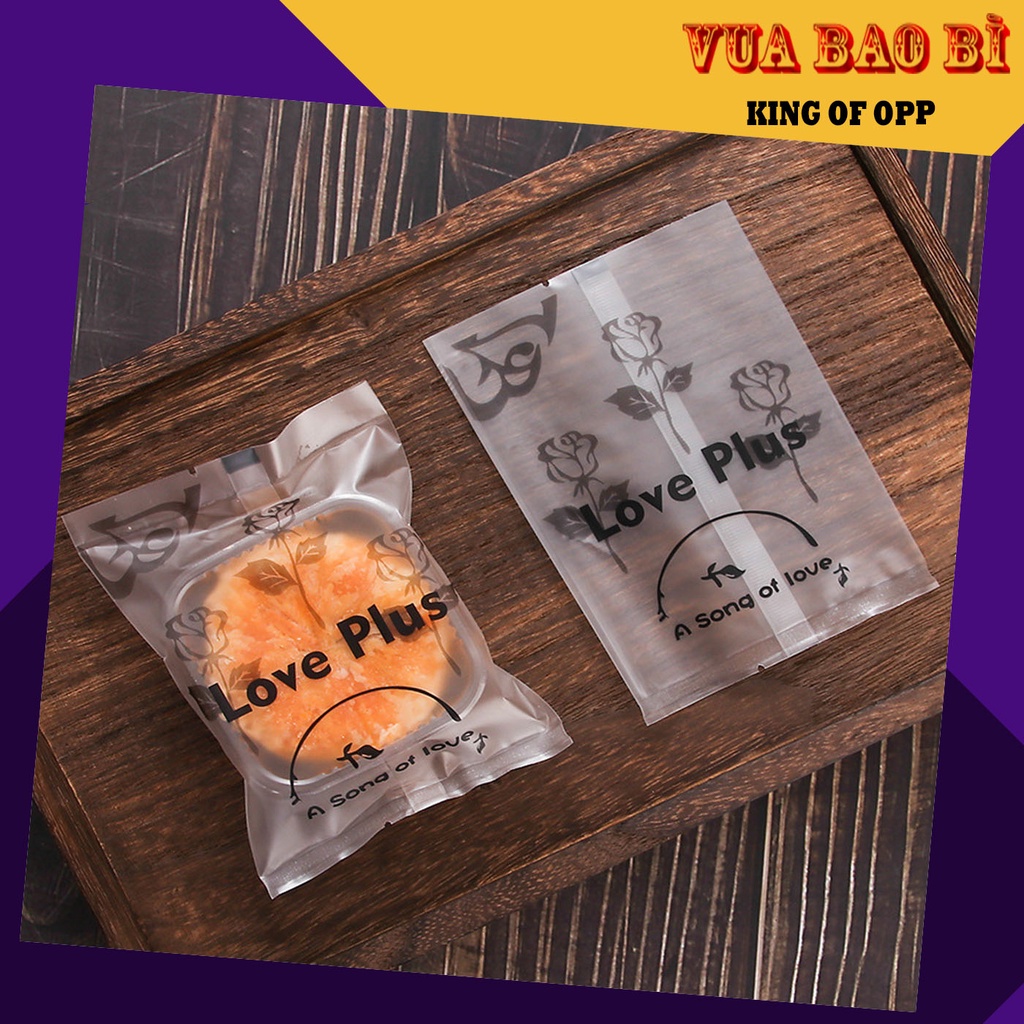 100 Túi Đựng Bánh Kẹo, Bao BÌ Đựng Trà, Bánh Kẹo Họa Tiết Loveplus - VUA BAO BÌ
