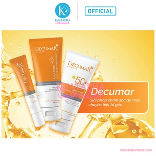 [CHÍNH HÃNG] Combo DECUMAR ADVANCED [Gel ngừa mụn, gel rửa mặt kiềm nhờn, kem chống nắng] (Decuma, advance) !
