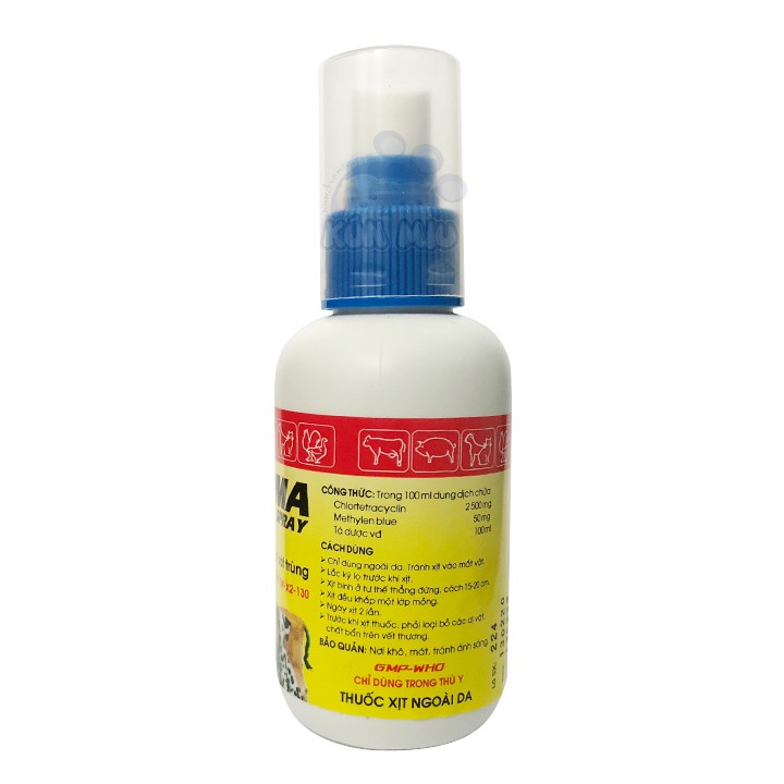 DERMA SPRAY - Xịt phòng trị nấm, lở loét cho chó mèo