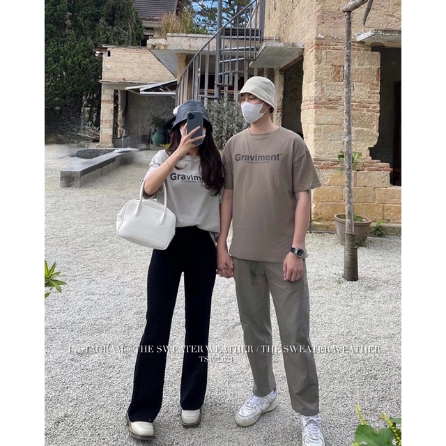 (Ảnh thật) Áo phông 3158 in chữ Graviment the.sweaterweather TSW