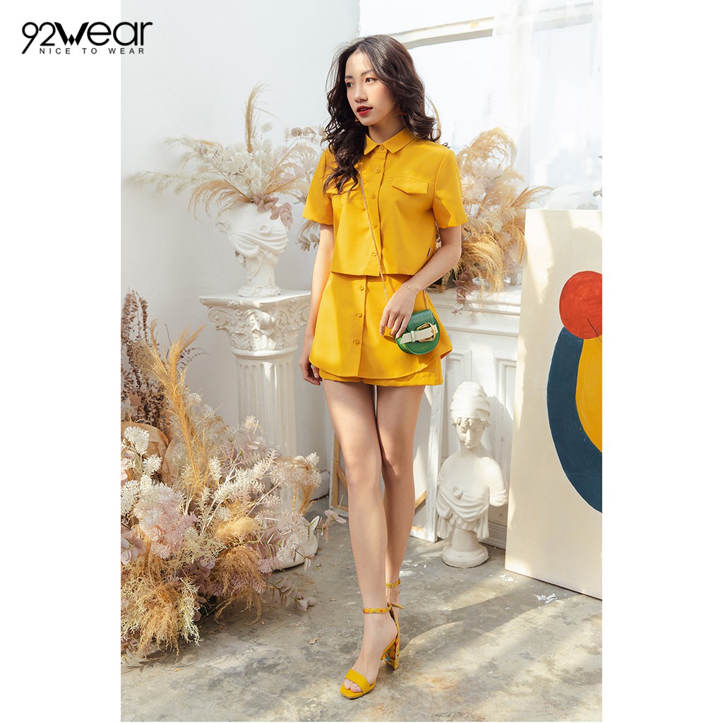 Quần short nữ nẹp khuy 92WEAR SVW0763 | BigBuy360 - bigbuy360.vn