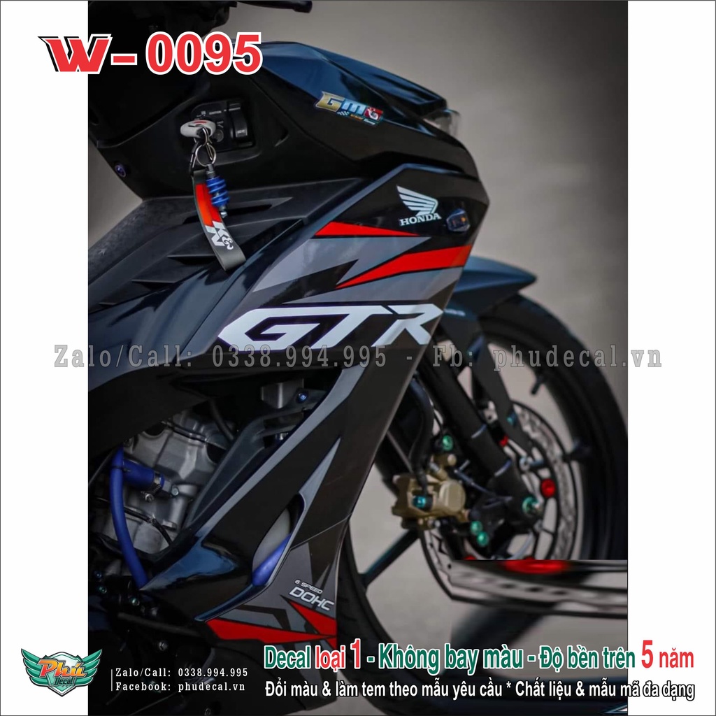 Tem rời Winner X đen đỏ Xám GTR (15)