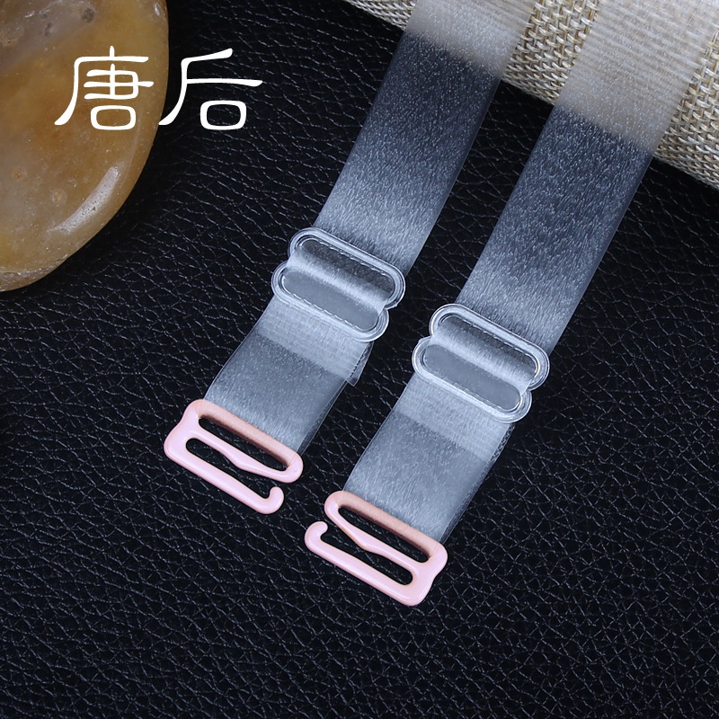 1 Cặp Dây Áo Ngực Trong Suốt Móc Kim Loại Hình Trái Tim Dành Cho Nữ