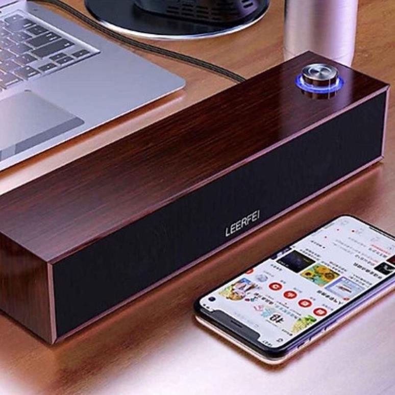 Loa vi tính 2.0 để bàn Leerfei E-350T Công Suất Lớn Dùng Cho Máy Vi Tính PC, Laptop, Tivi
