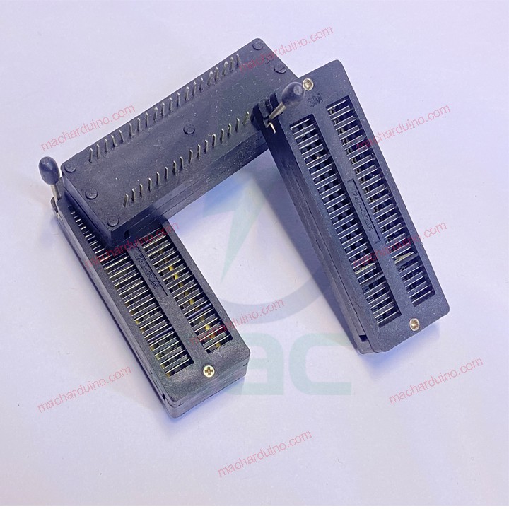 Socket khóa IC Cắm 40 chân xuyên lỗ màu đen AVR ARM PIC Socket 40P