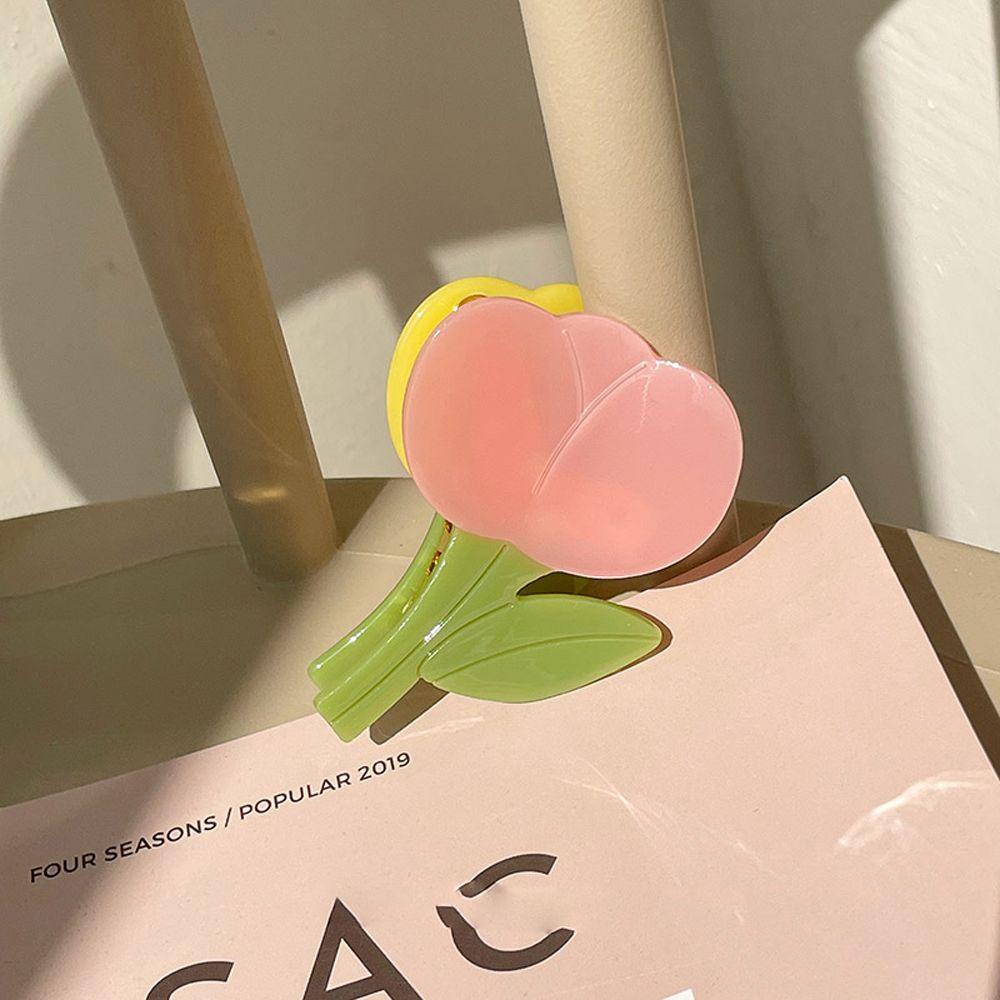 Kẹp Tóc Hình Hoa Tulip Phong Cách Pháp Đơn Giản Cho Nữ