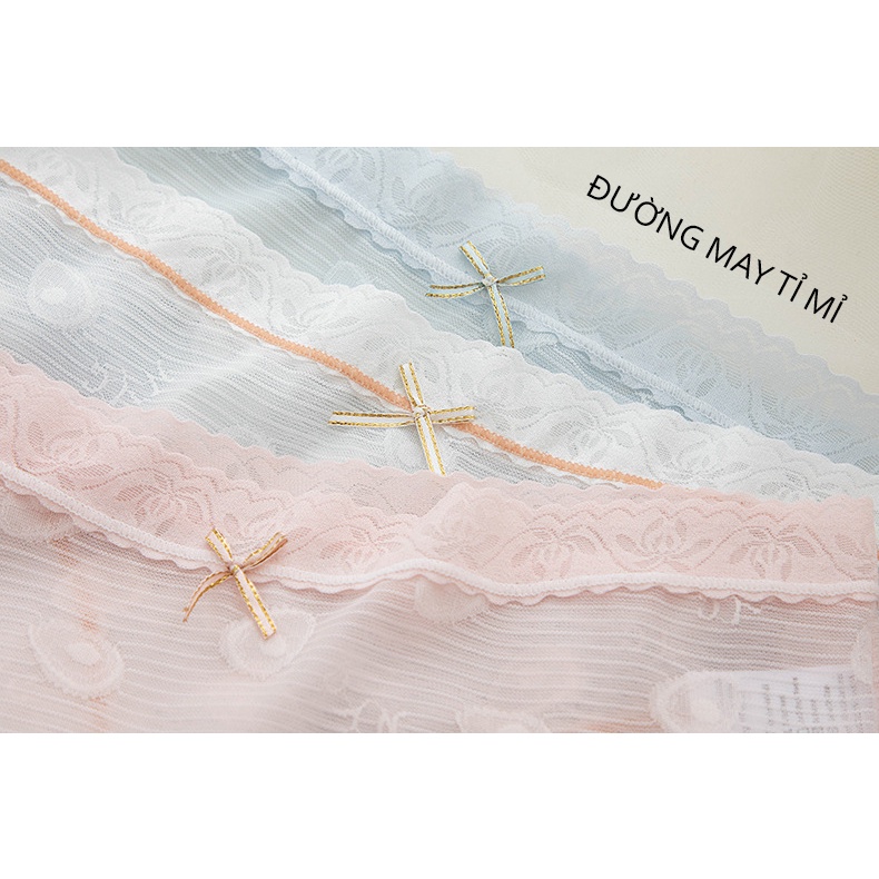 Quần lót nữ kháng khuẩn,thoáng khí viền ren 354