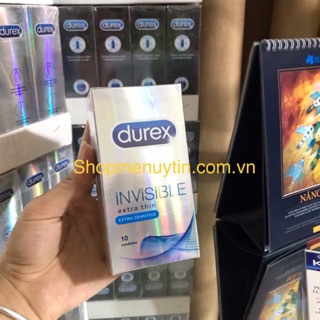 5 hộp bao cao su ôm sát siêu mỏng durex invisible