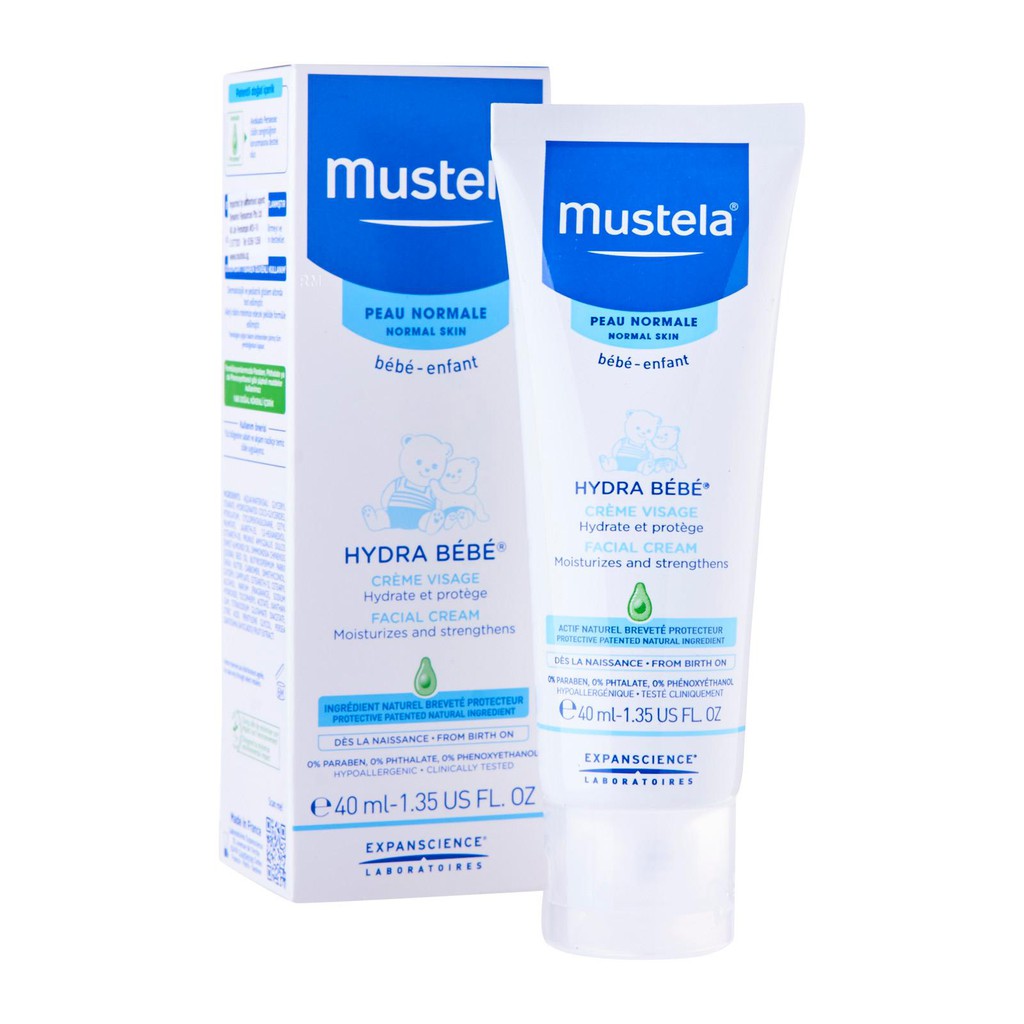 Kem Dưỡng Da Mặt Cho Trẻ Sơ Sinh &amp; Em Bé Da Thường Mustela 40ml