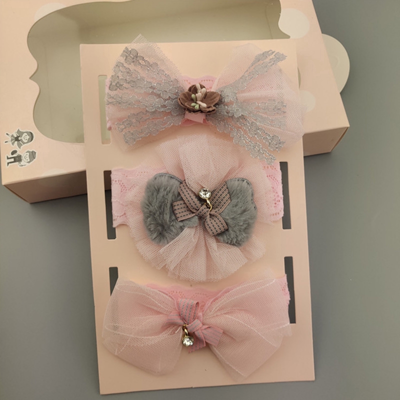 Set 3 Băng Đô Hoa Nơ Xinh Xắn Dành Cho Bé Gái
