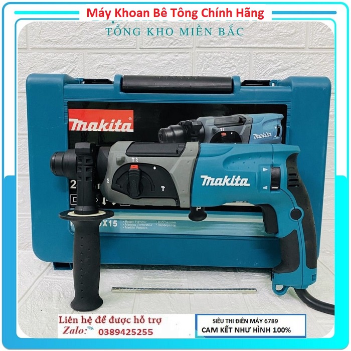 Máy khoan bê tông đục tường bắt vít  Makita HR2470 chính hãng đa chức năng