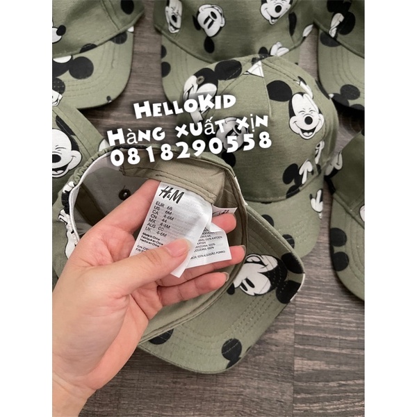 Mũ xanh HM NHIỀU hình mickey