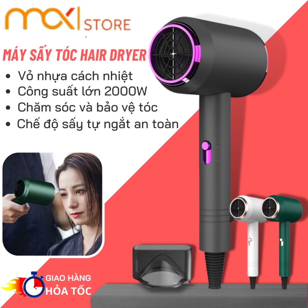 Máy Sấy Tóc 2 Chiều Nóng Lạnh 3 Chế Độ Sấy Công Suất Lớn 2300W Nhanh Khô, Tạo Kiểu, Chăm Sóc Tóc