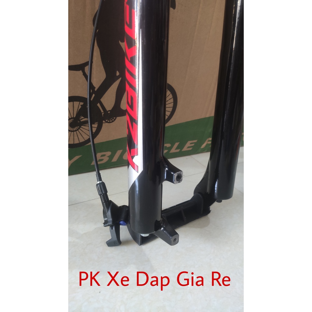 Phuộc/ Thụt nhún dầu xe đạp bánh 26 - 27.5 inch có khóa dây gắn ghi đông, Phuộc dầu xe đạp bánh 26 - 27.5 inch cao cấp