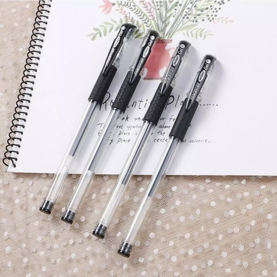 Bút bi nước viết êm tay không lem mực ra tay, bút bi giá rẻ sẵn 3 màu đen xanh đỏ, đồ dùng văn phòng phẩm Ponny