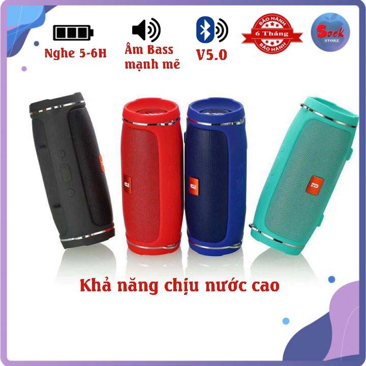 [FREE SHIP] loa Bluetooth JBL charge mini4+ [PIN TRÂU] bass tốt có dây đeo âm thanh chất lượng hỗ trợ cắm thẻ nhớ và USB