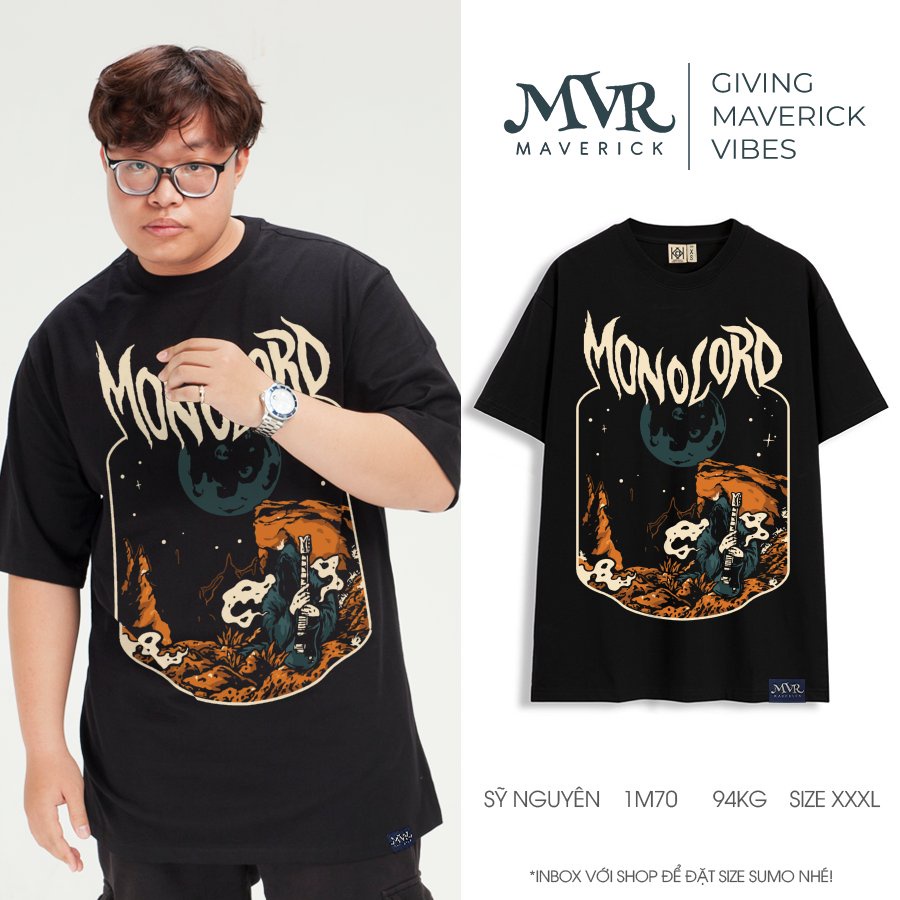 Áo phông thun Cotton phom rộng hành tinh âm nhạc phong cách MVR size rộng tee Mỹ BB4279