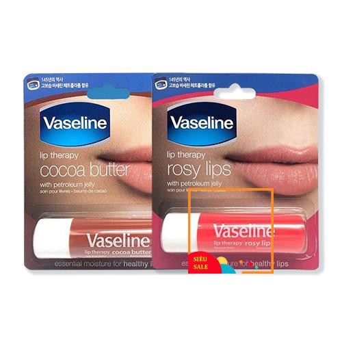 Bộ 2 son dưỡng môi Vaseline dạng thỏi Lip Therapy Stick: Bơ Cao Cao và Hồng Xinh (4.8g x2)