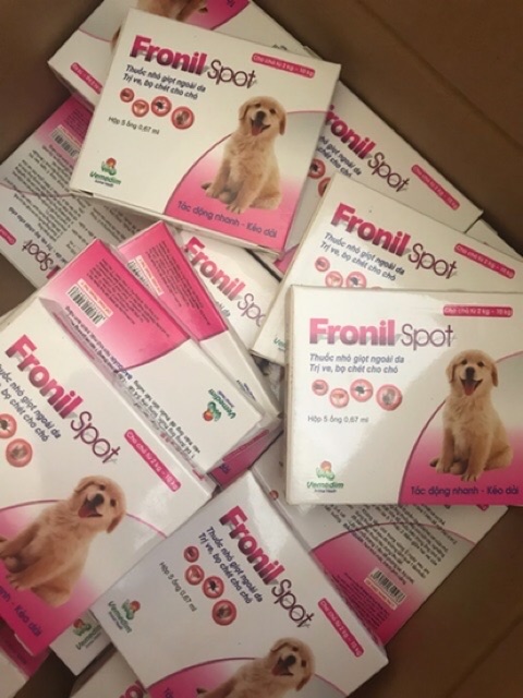 Nhỏ gáy cho chó mèo- Fronil Spot - Đặc trị ve, bọ chét cho chó, mèo cực hiệu quả và nhanh chóng
