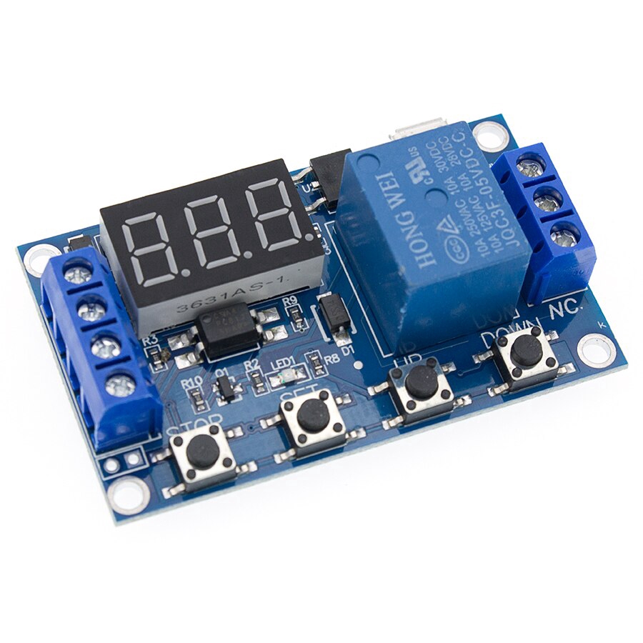 6-30V Relay Module Switch Trigger Time Delay Circuit Timer Cycle Adjustable R06