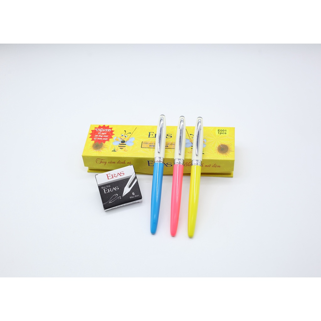 Bút máy ngòi mài cao cấp luyện viết chữ đẹp Eras E001, Bút mực kim tinh