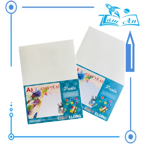 Giấy vẽ A3 20 tờ/tập Klong bề mặt nhám 100gsm