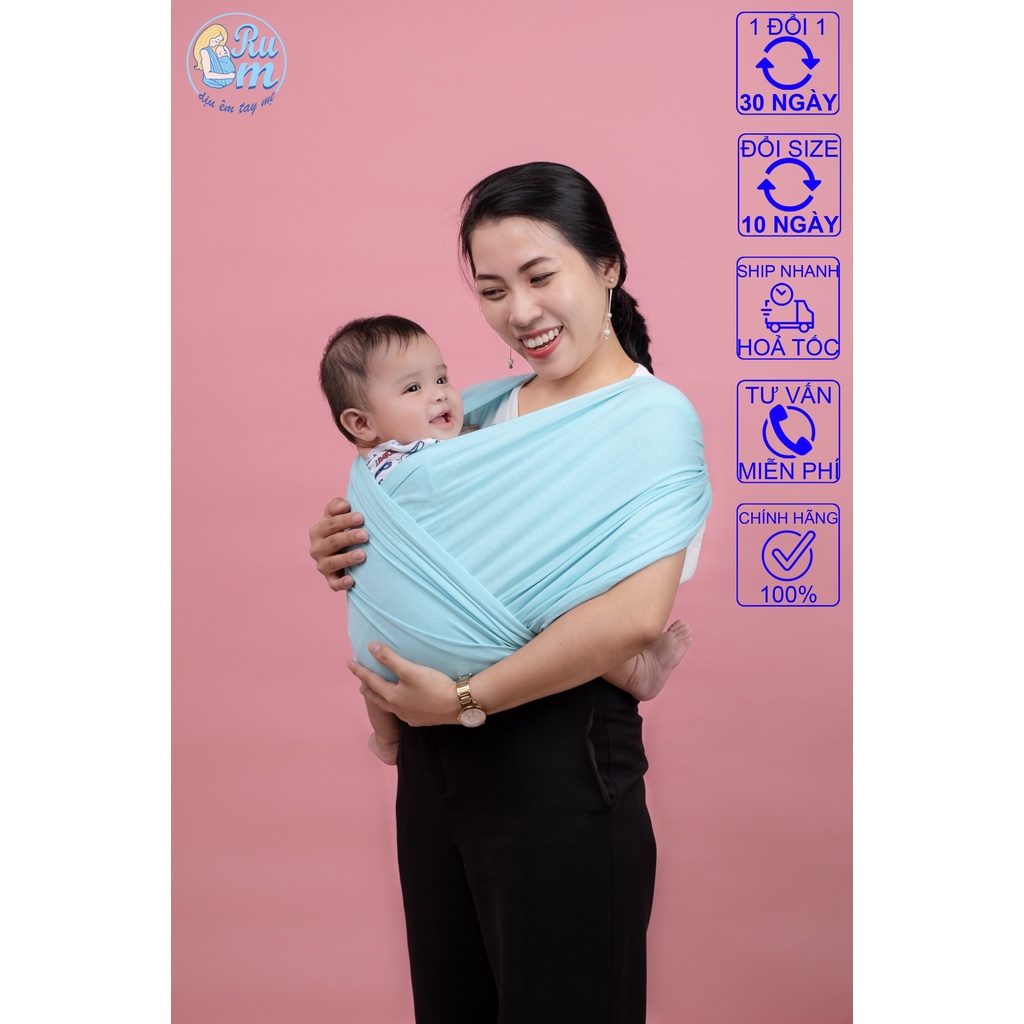 [HÀNG CÔNG TY] [RuEm Sling] Địu vải em bé RuEm - Địu em bé sơ sinh - Dòng basic