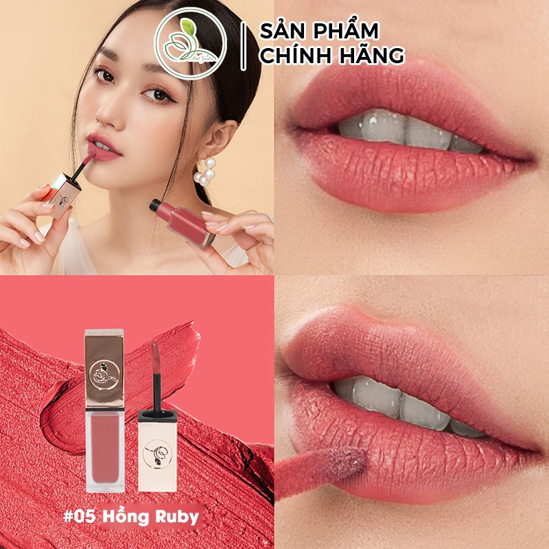 Son Môi Ha:py Mini Garden  Matte Lipstick Kem Mịn Lì 3.5ml PV1000 - Phiên Bản Son Rose Mới