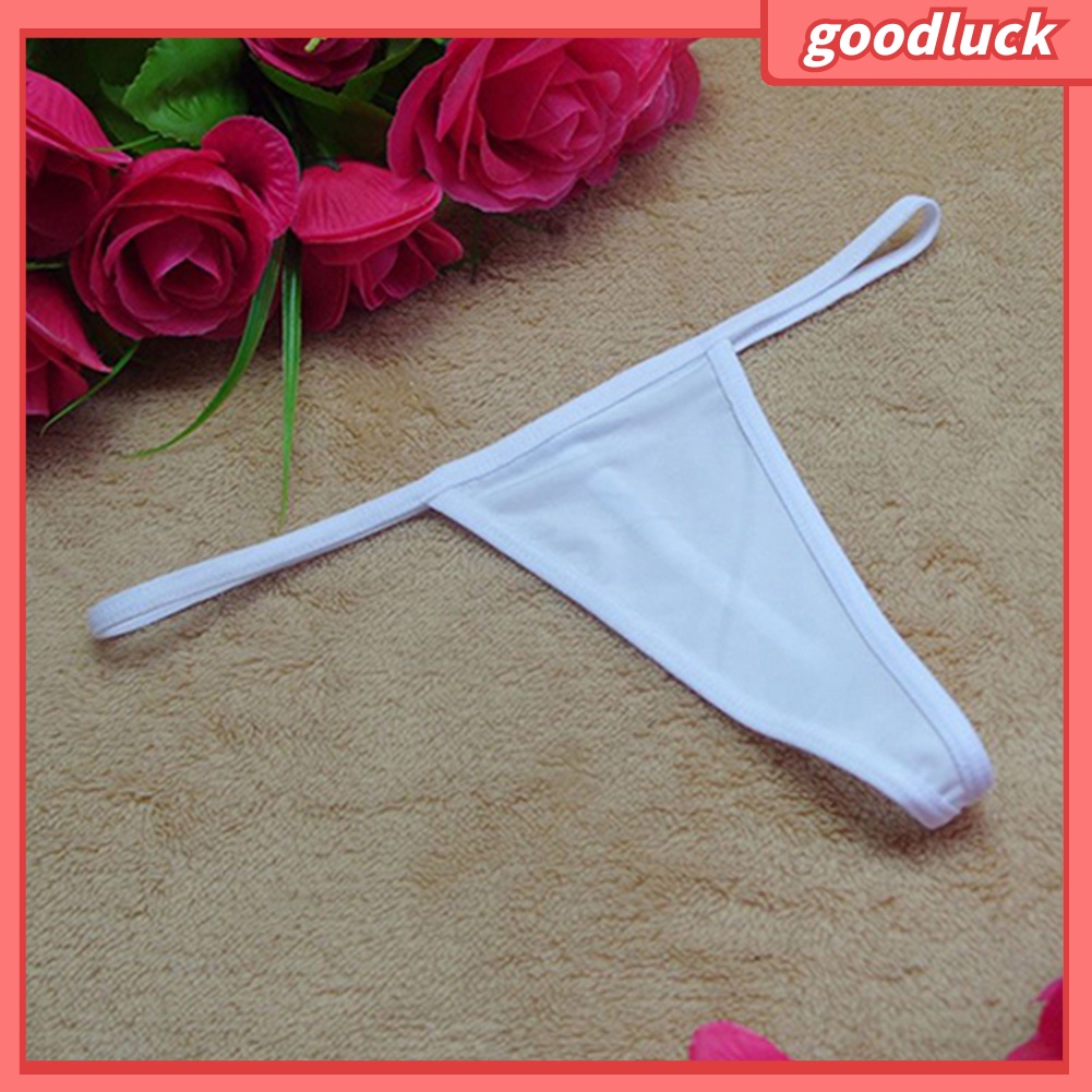 Quần lót lọt khe màu trơn vải mềm kiểu dáng quyến rũ cho nữ