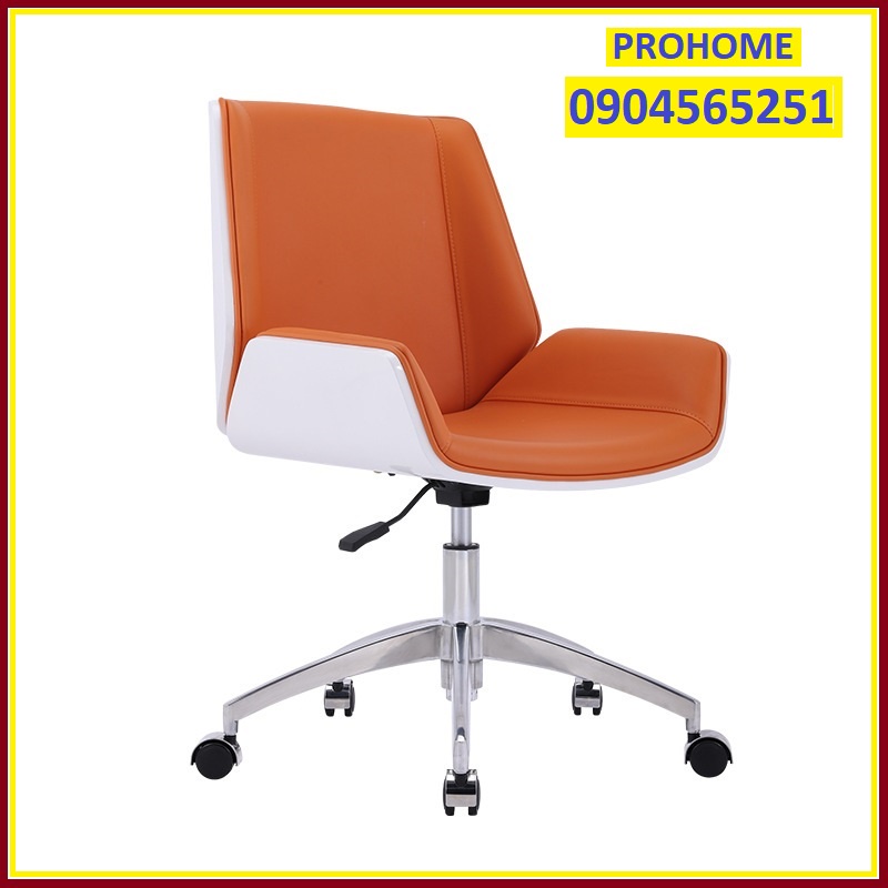 Ghế Văn Phòng Bằng Gỗ Da PU Cao Cấp Sang Trọng , Chân Xoay 5 Cánh Nâng Hạ Chiều Cao Tùy Ý Có Bánh Xe Thông Minh GHP008