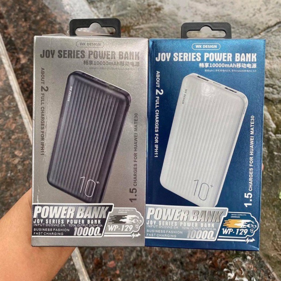 [Chính Hãng] REMAX 10000 mAh WP-129 chính hãng (2 cổng)