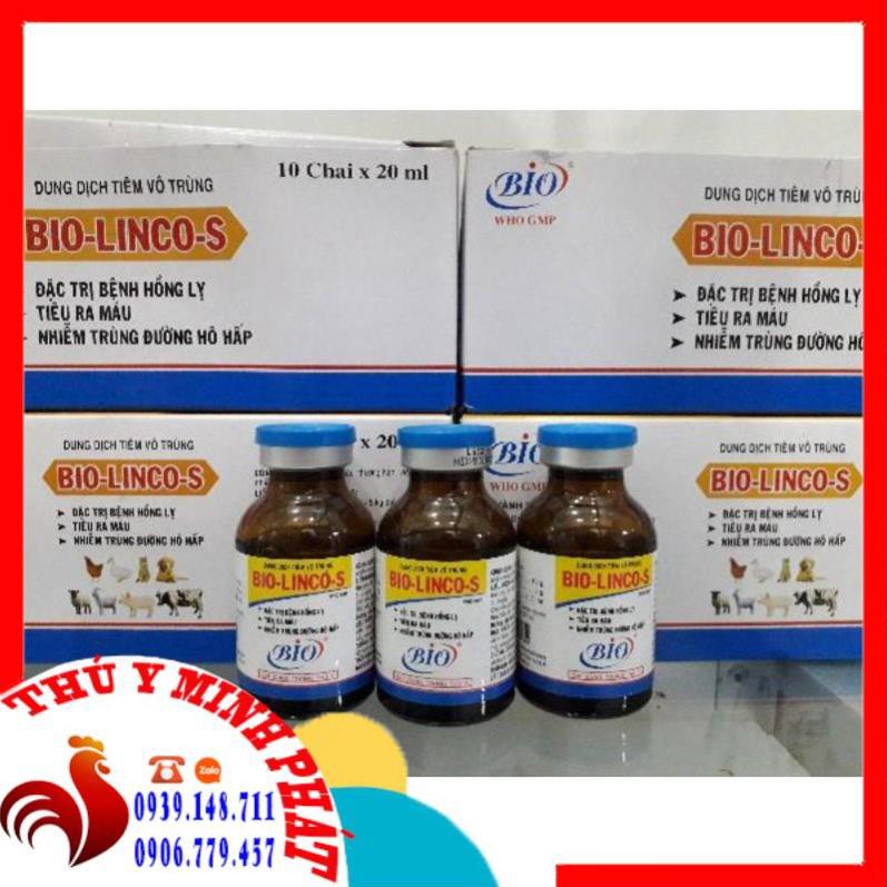 Bio Linco S (20ml) hô hấp, tiêu hóa thú cưng gà đá
