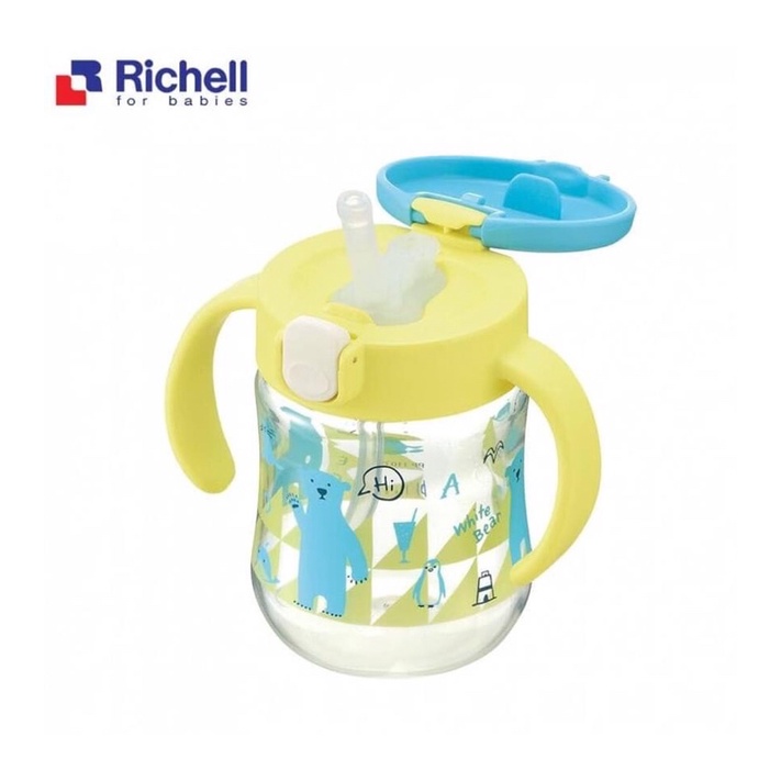 Cốc ống hút Richell T.L.I 200ml