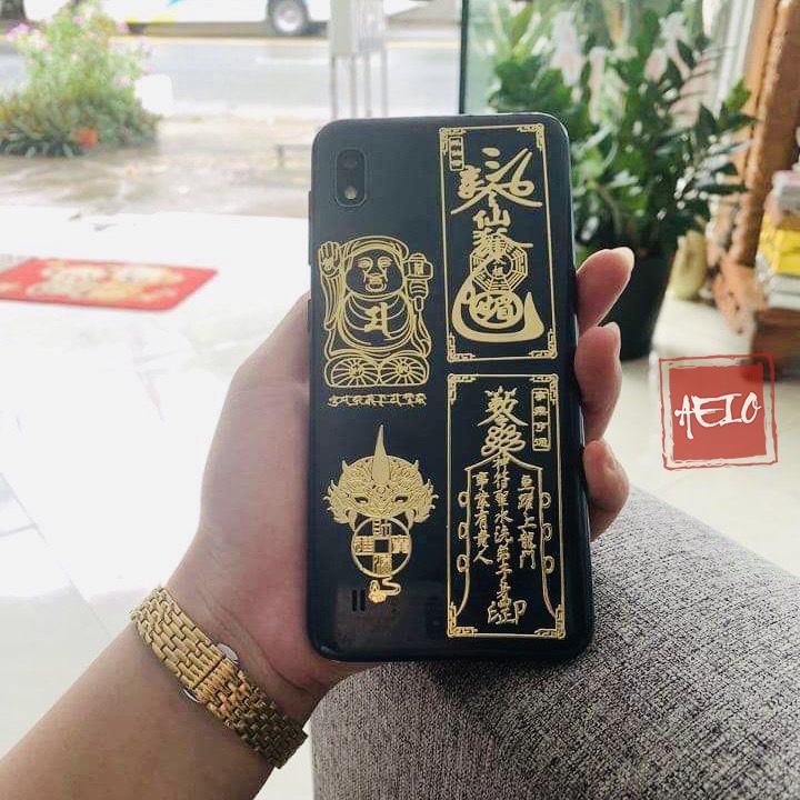 Bộ 4 Miếng Dán Trang Trí Điện Thoại Công Danh Quyến Rũ ☯️ Dán Điện Thoại Phong Thủy