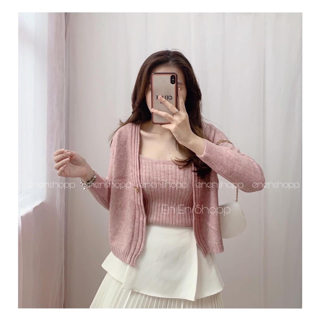 Set áo len cặp lông thỏ Quảng Châu cho nữ LS_AL109