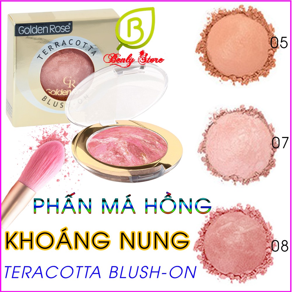 Phấn má hồng khoáng nung- Mềm Mịn Tự Nhiên- Golden rose terracotta blush on | BigBuy360 - bigbuy360.vn