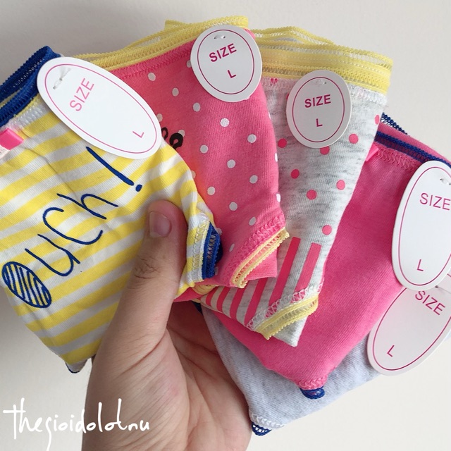 [Có video sản phẩm] Set 5 quần lót cotton mềm mại H004