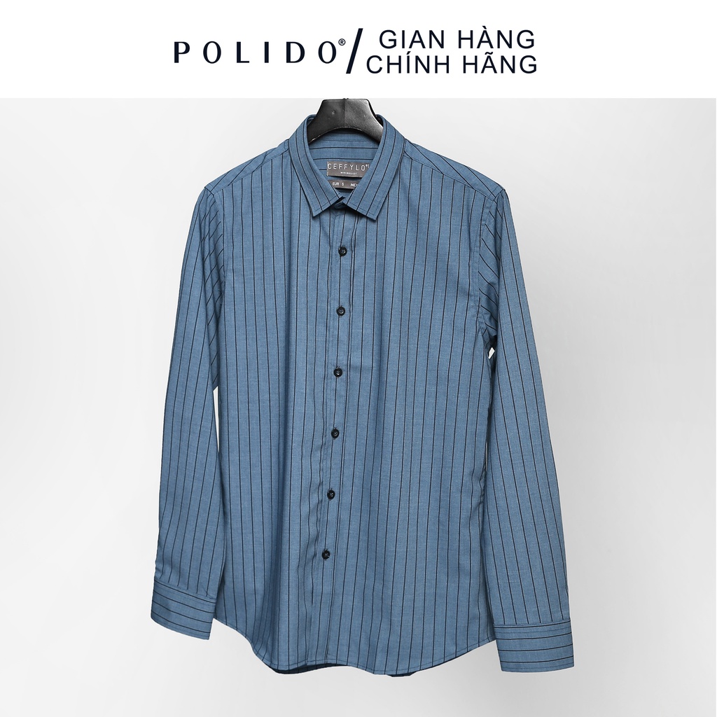 Áo Sơmi Nam Họa Tiết Kẻ Sọc CEFFYLO Form Chuẩn Style Thanh Lịch Hiện Đại