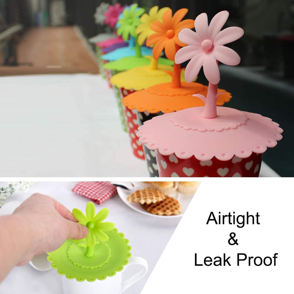 Nắp Đậy Ly Uống Nước ANAEAT Chất Liệu Silicon Thiết Kế Hình Chiếc Cây Sáng Tạo Giúp Ngăn Bụi / Trào Nước