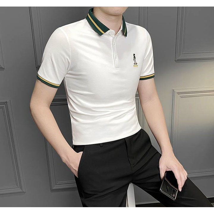 Áo thun nam có cổ polo tay ngắn vải Thun cotton xịn mềm mịn co giãn thoáng mát_ Skymen101