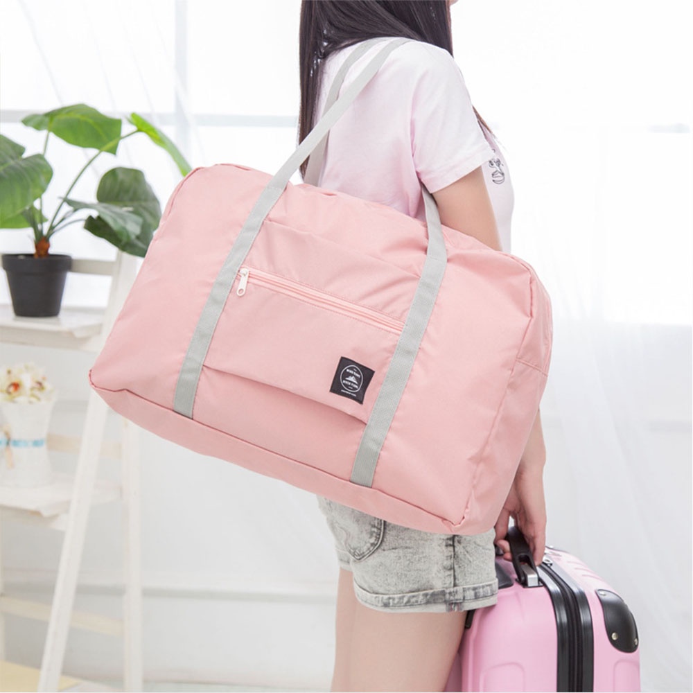 Túi hành lý cỡ lớn chống thấm nước có thể gấp gọn mang đi du lịch tiện lợi cho nam và nữ