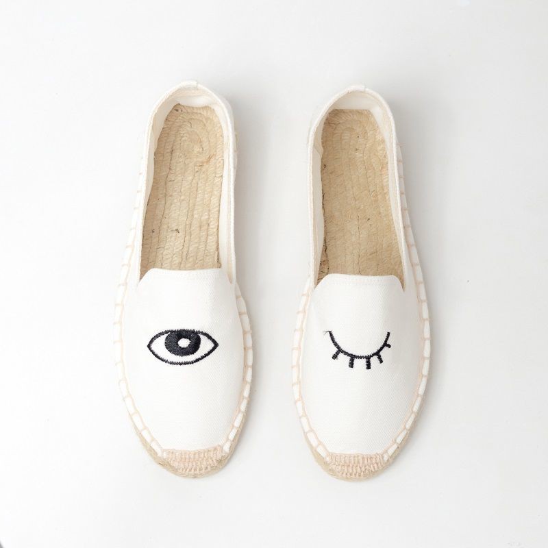 Giày lười đan cói đế bằng thanh lịch hợp thời trang | BigBuy360 - bigbuy360.vn